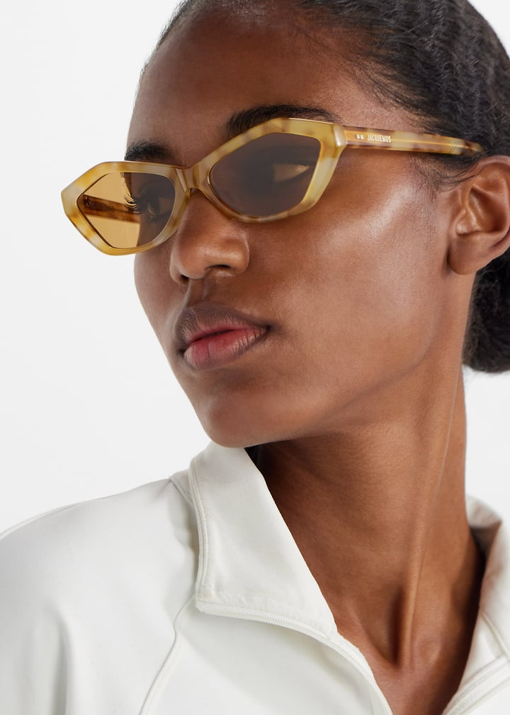 サングラス JACQUEMUS Unisex SUNGLASSES (LES LUNETTES ALTU MBRW BROWN) Jacquemus Brown 'Les Lunettes Altu' Sunglasses Jacquemus