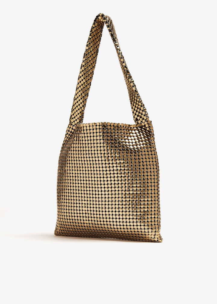 Rabanne Pixel mesh tote bag for Women - Gold in UAE | Level