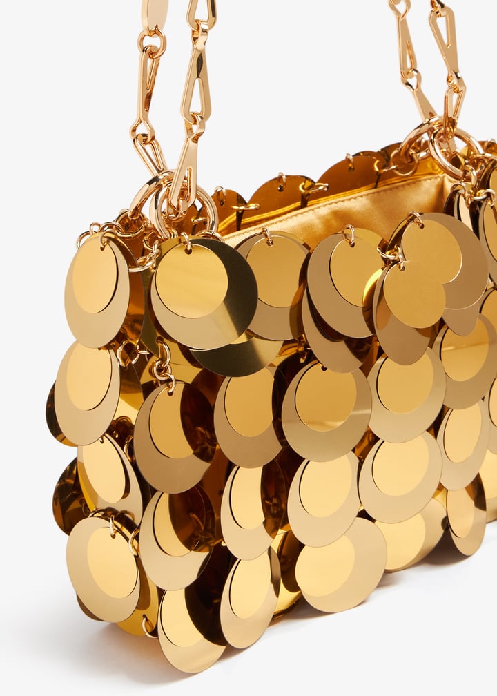 Rabanne Sparkle Nano bag for Women - Gold in UAE | Level Shoes