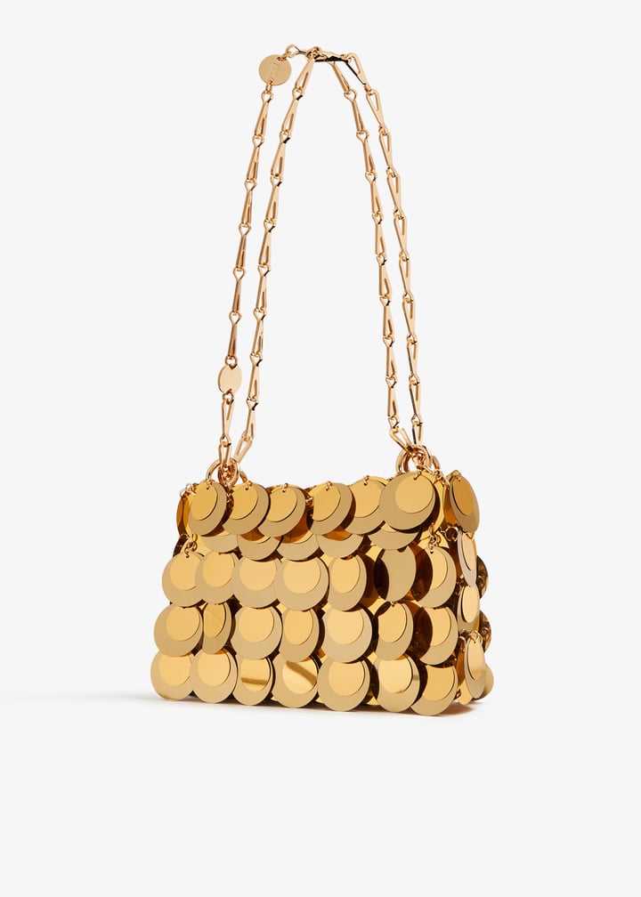 【RABANNE】Sparkle nano sequinned shoulder bag Gold Rabanne Sparkle Nano sequined shoulder bag Paco Rabanne