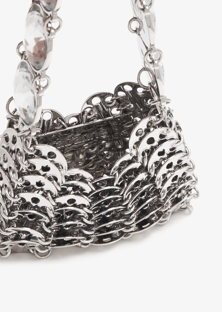 Rabanne Mini Sac bag for Women - Silver in UAE | Level Shoes