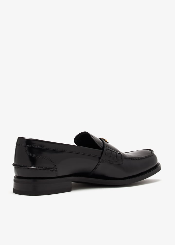 Prada Brushed leather loafers for Men - Black in UAE | Level