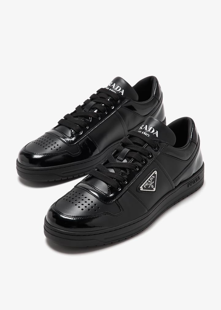 Prada Downtown leather sneakers for Men - Black in UAE