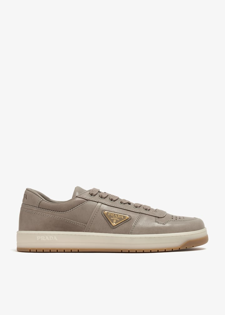 Prada Downtown leather sneakers for Men - Beige in UAE