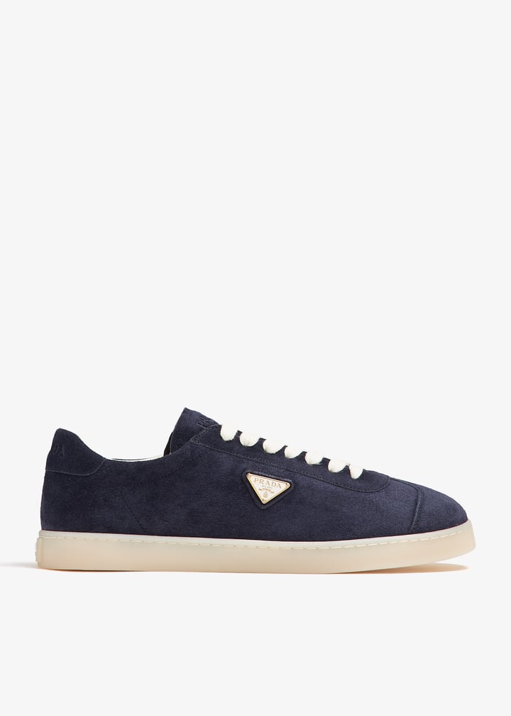Prada Lane suede sneakers for Men - Navy in UAE | Level Shoes