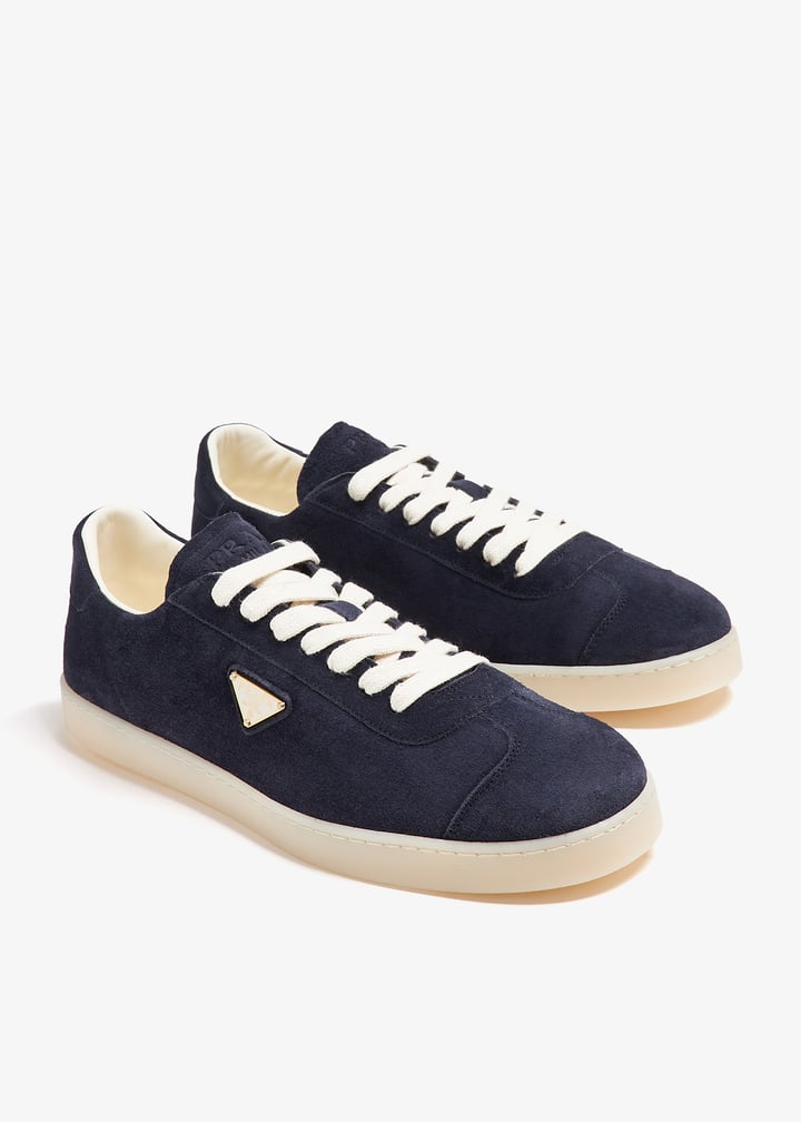 Prada Lane suede sneakers for Men - Navy in UAE | Level Shoes