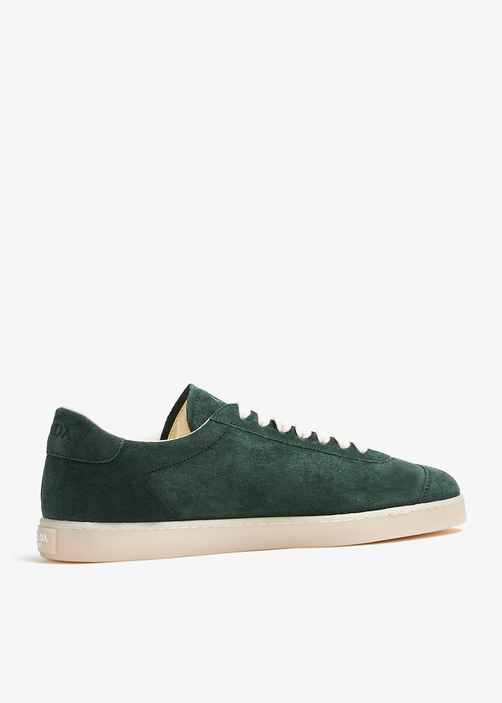 Prada Lane suede sneakers for Men - Green in UAE | Level Shoes