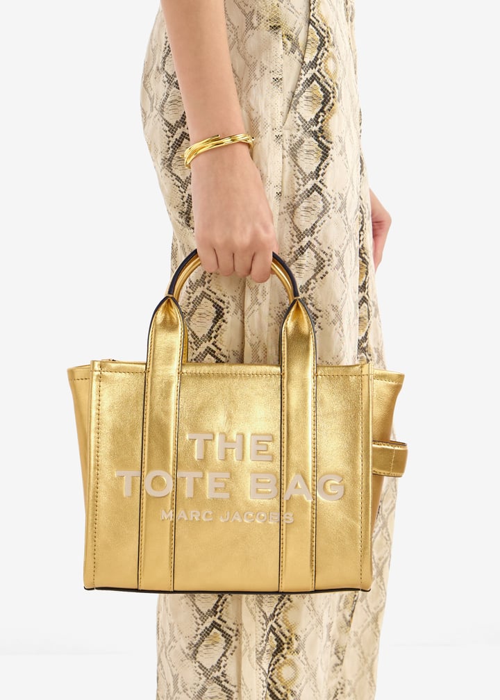 【関税&送料込】Marc Jacobs Gold Leather The Small Tote Bag Marc Jacobs Gold Leather The Small Tote Bag | ModeSens