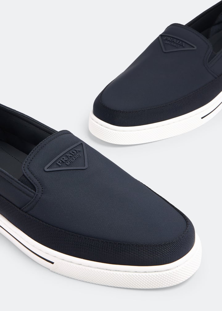Prada Nylon slip-on sneakers for Men - Blue in UAE | Level Shoes
