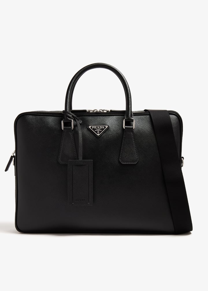 PRADA SAFFIANO BLACK 鞄 Prada Black Saffiano Leather Lux Leather Jeweled Medium