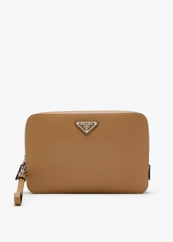 【良品】PRADA ブラウン（ベージュ）ポーチ プラダ PRADA ポーチ （ブルー） -waja bazar - 海外