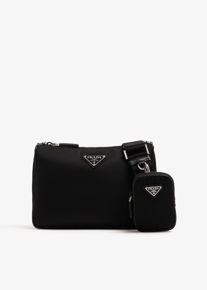 Prada Re-Nylon and Saffiano leather shoulder bag for Men