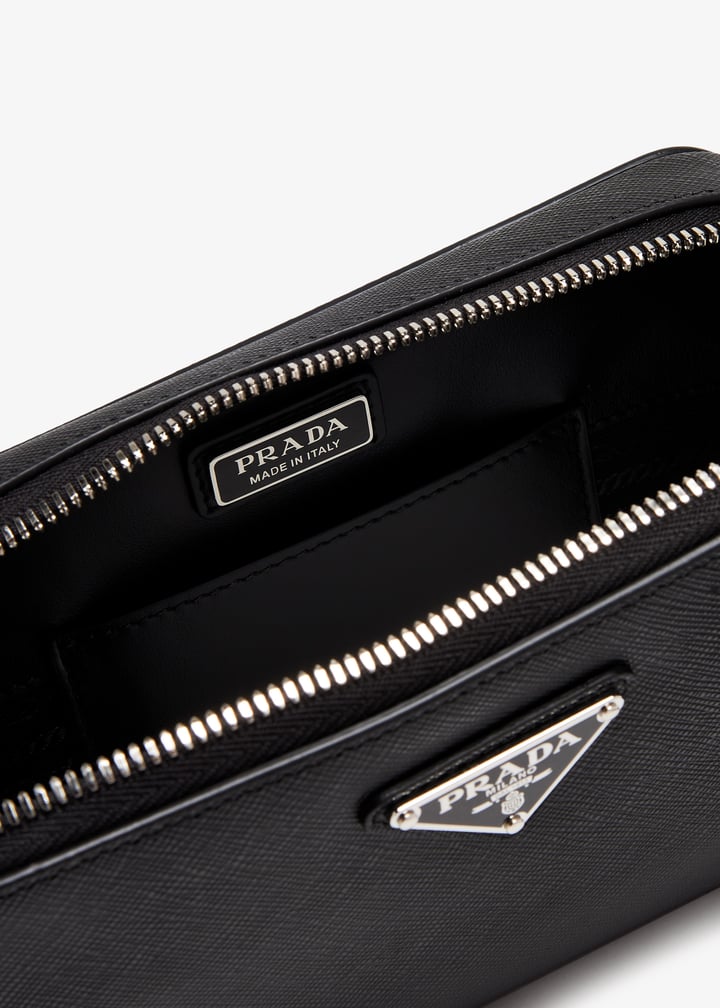 PRADA　MADE IN ITALY ミニポーチ Prada Metallic Silver Brique Belt Bag 2HV070 | Yoogi's Closet
