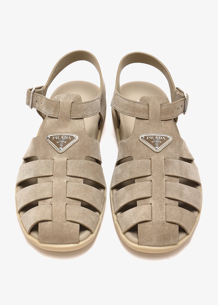 Prada Suede fisherman sandals for Men - Beige in UAE | Level