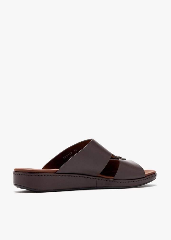 PRADA｜SLIPPERS (1XX758 2ACS F0018) Natural Leather Slides With Crochet Details | PRADA