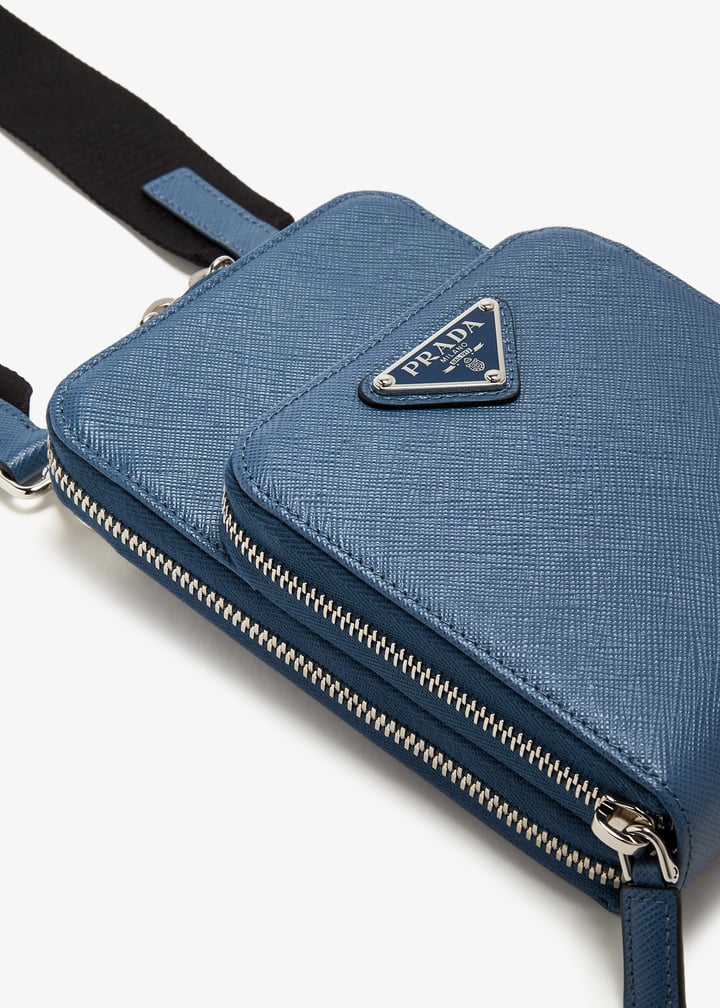 Prada Saffiano leather smartphone case for Men - Blue in UAE