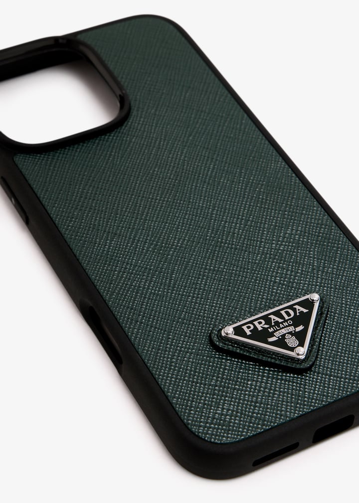 Prada iPhone 16 Pro Max saffiano leather cover for Men