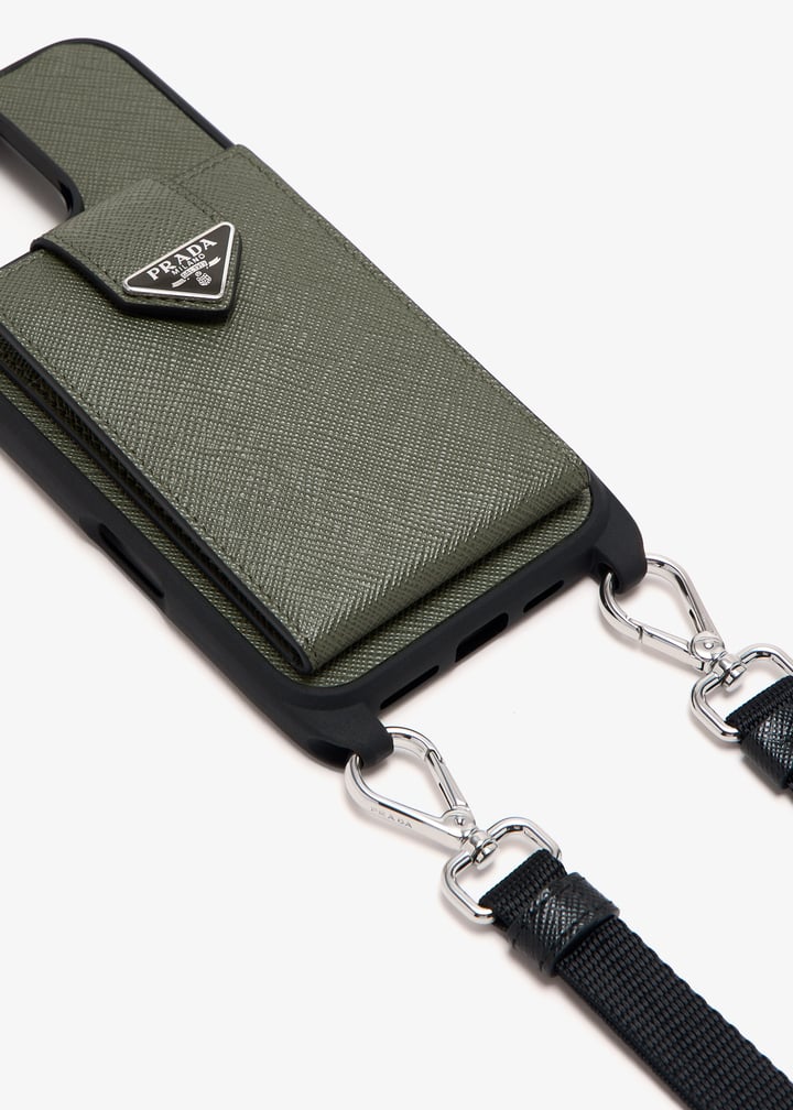 Prada iPhone 16 Pro Max saffiano leather cover for Men