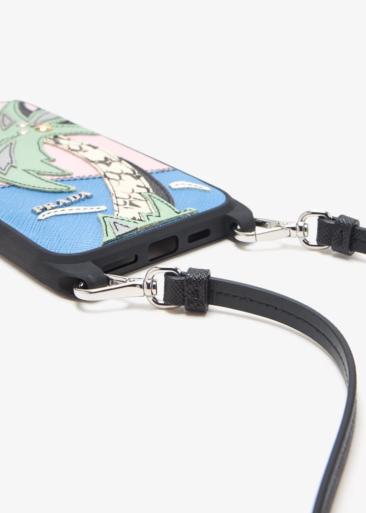 Prada iPhone 16 Pro Max saffiano leather cover for Men