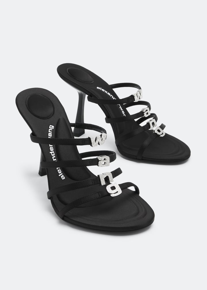 VIP★ALEXANDER WANG Nala ロゴ サンダル ミュール Alexander Wang Julie Tubular Logo Sandals | Saks Fifth Avenue