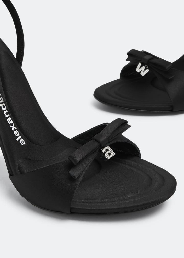 サンダル・ミュール Alexander Wang Dahlia 105 Pumps in Black Lycra Alexander Wang Dahlia 105 bow sandals for Women - Black in