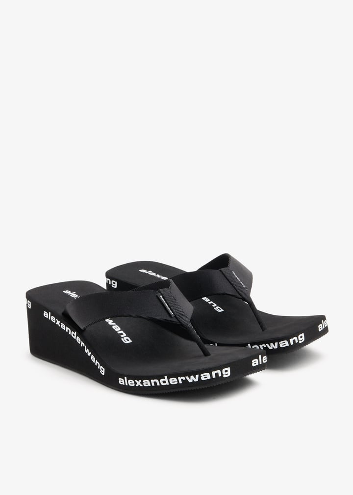 ALEXANDER WANG Aw Nylon Wedge Flip Flopsビーチサンダル Black AW Wedge Flip-Flop in BLACK | alexanderwang®