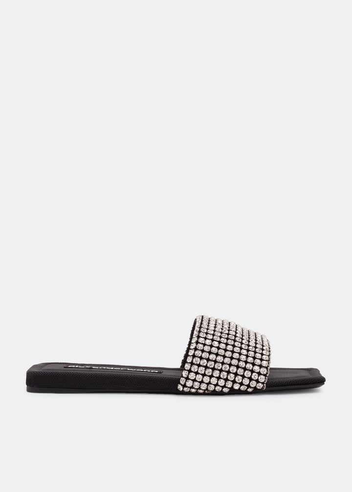 Alexander Wang Anya crystal slides for Women - Silver in UAE