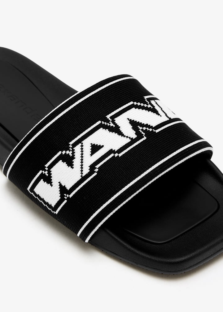 サンダル・ミュール Alexander Wang FW25 SANDALO JULIE  (30321S033 001) julie 105mm nylon tubular sandal in BLACK | alexanderwang®