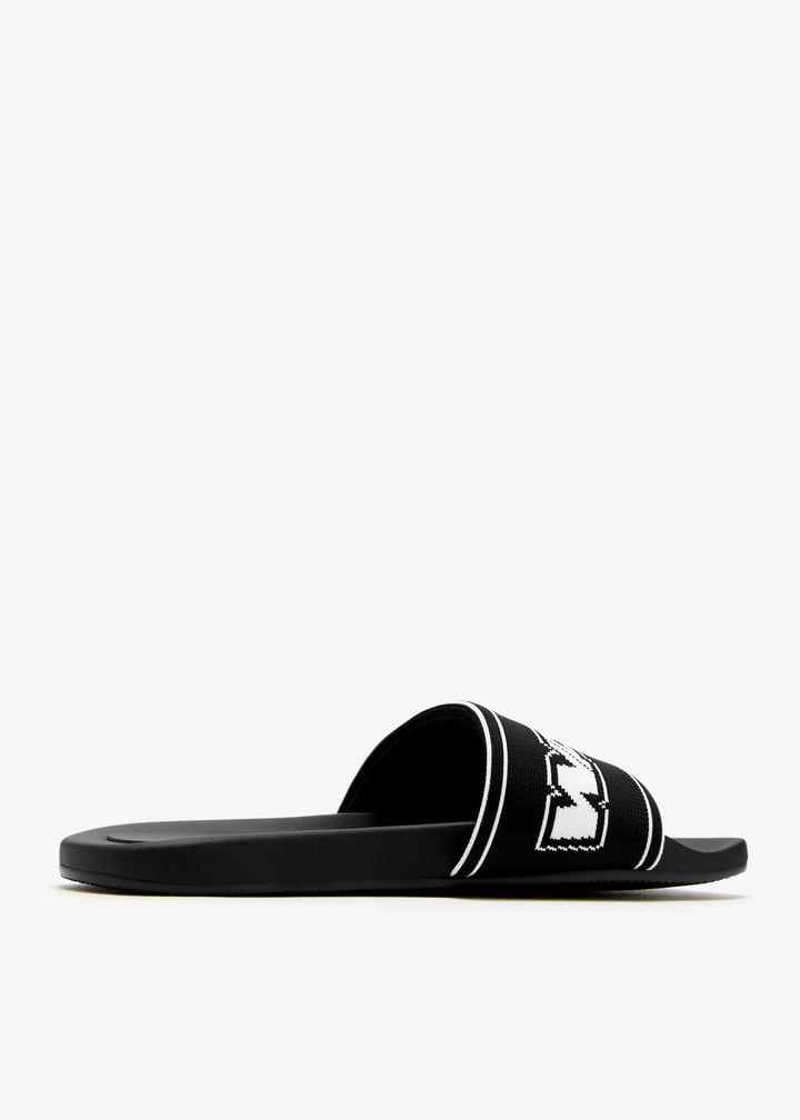Alexander Wang Logo pool slides for Women - Black in USA