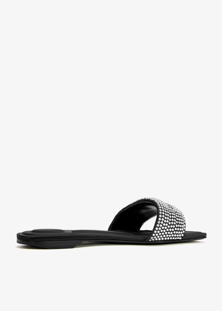 サンダル・ミュール ALEXANDER WANG Black Satin Vy Slippers Alexander Wang Vy slide sandals for Women - Black in UAE