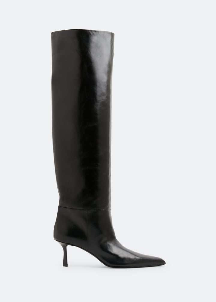 【関税込み】Alexander Wang ブラック Viola Slouch ブーツ Alexander Wang Viola 65 slouch boots for Women - Black in