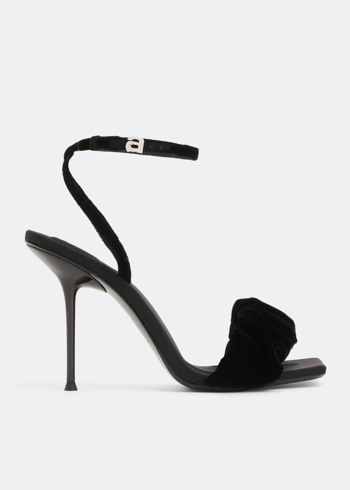 Alexander Wang Julie scrunchie slingback sandals for Women Black