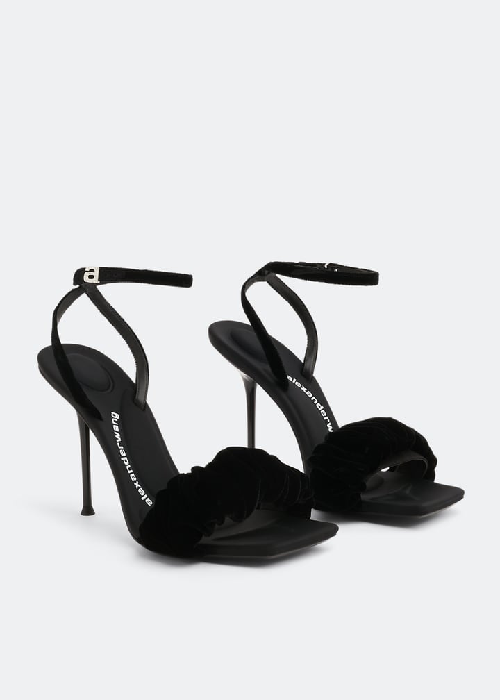 Alexander Wang Julie scrunchie slingback sandals for Women Black