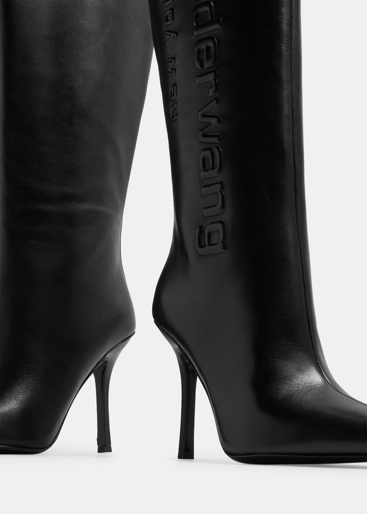 Alexander Wang ☆ブルー レザー Delphine ブーツ ALEXANDER WANG ウォッシュデニム スラウチーブーツ Viola 65