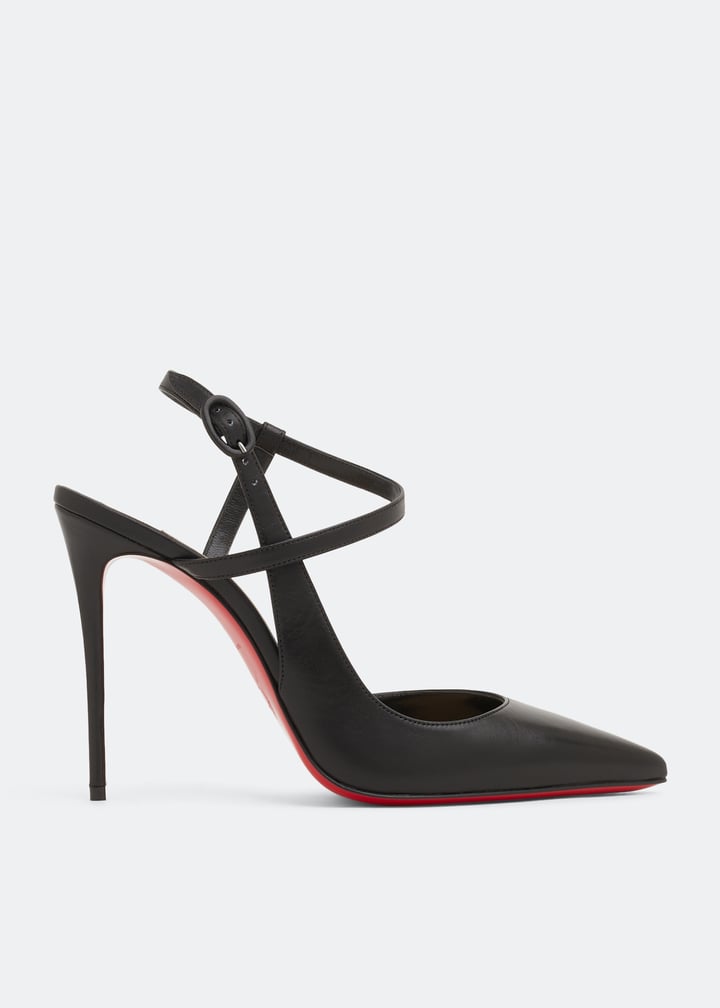 Christian Louboutin ブラックオープントゥヒール 37.5 Christian Louboutin クリスチャン ルブタン CHRISTIAN