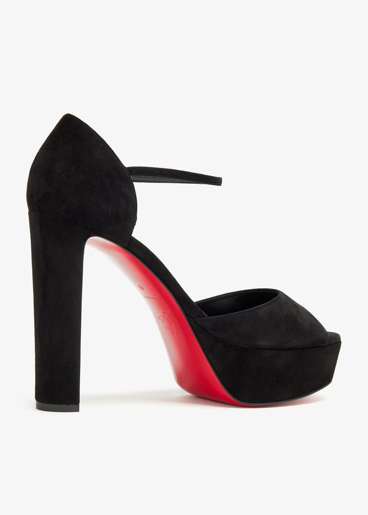 素敵 ☆ ルブタン Sandaloo 130 black suede platform sandals Christian Louboutin | Sandaloo 130 black suede platform
