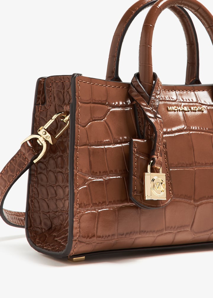Michael Kors かごバッグ Michael Kors - Grey Leather Bowling-Style Bag | Current Boutique