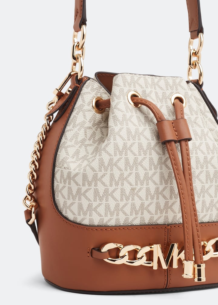 Michael Kors Devon small bucket bag for Women - Beige in USA