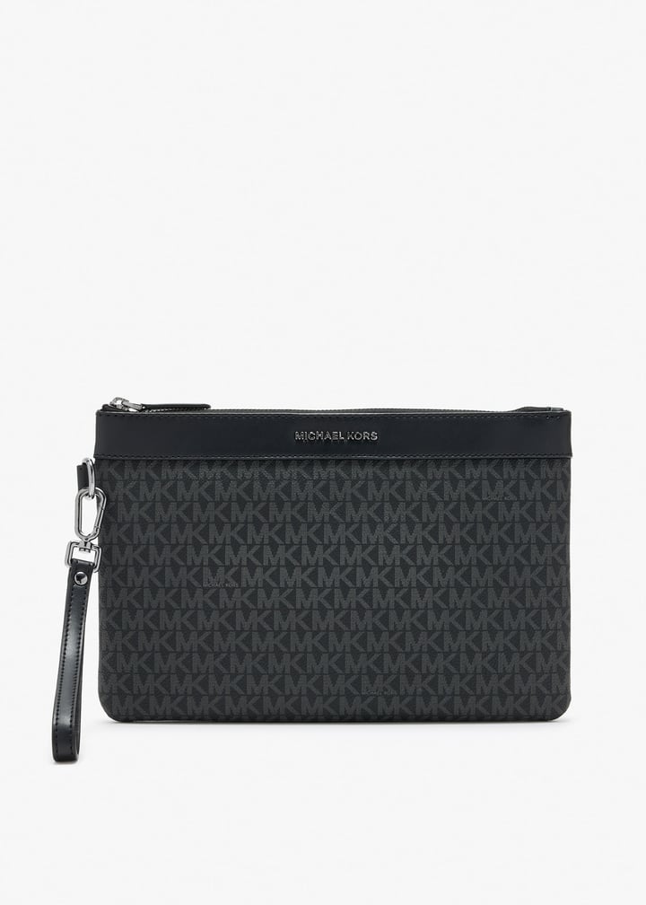 Michael Kors Logo travel pouch for Men - Black in UAE | Level Shoes