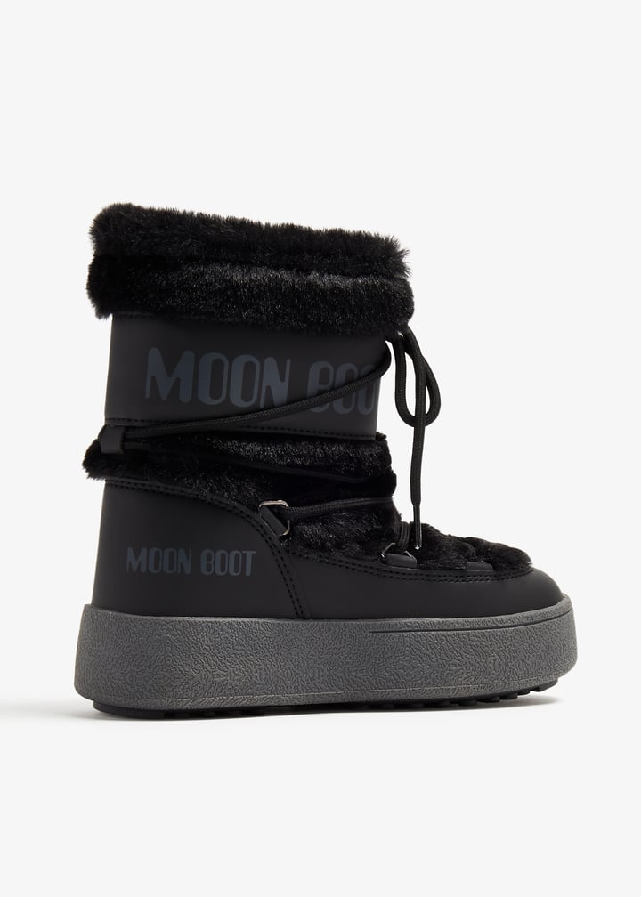 Moon Boot Jtrack faux fur boots for Kids Unisex Black in Bahrain