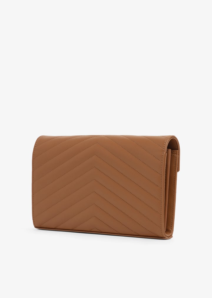 SAINT LAURENT PARIS｜HALF-LENGTH WALLETS (651026 BOW91 1 Saint Laurent Flap card case for Women - Purple in UAE