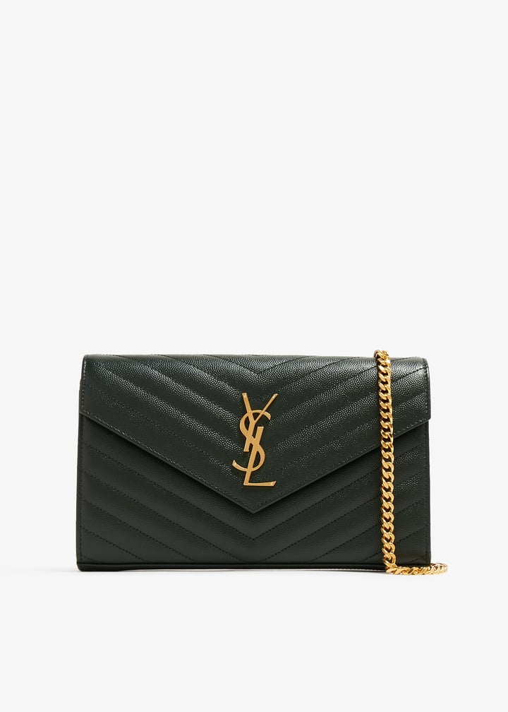 Saint Laurent Classic Cassandre chain wallet for Women