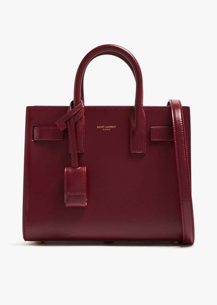 Saint Laurent Nano Sac De Jour tote bag for Women Burgundy in