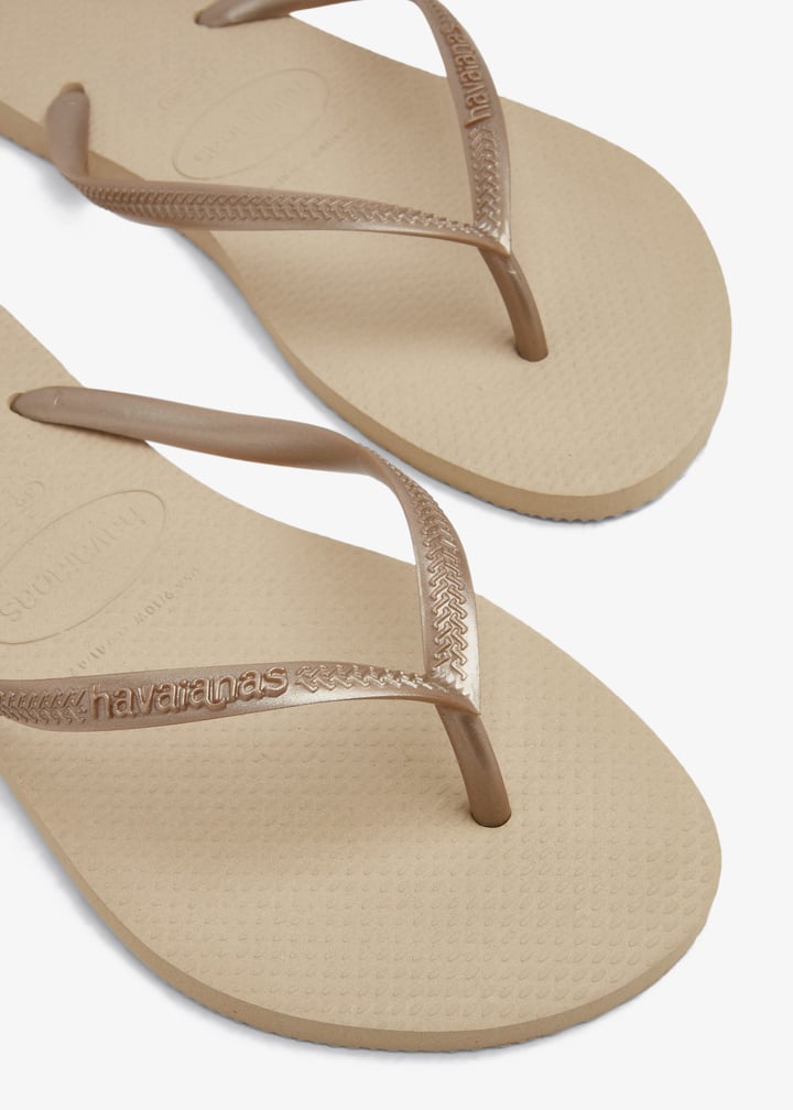 シューズ・サンダルその他 SLIM Women's Rubber Flip-Flops 4000030-2719 Havaianas Slim flip flops for Women - Gold in UAE | Level Shoes
