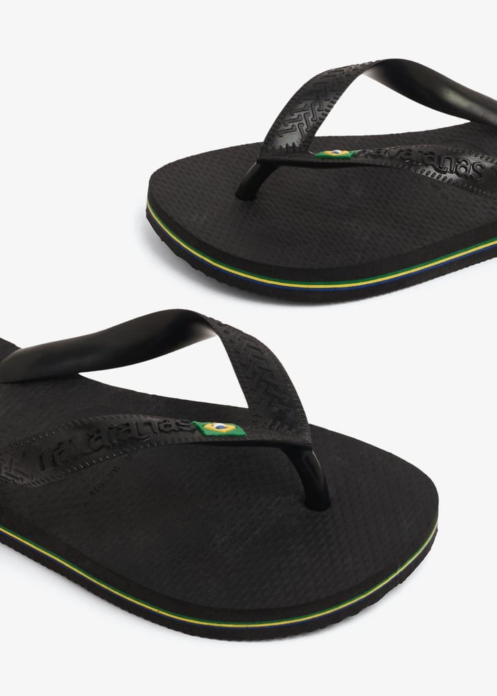 シューズ・サンダルその他 BRASIL Rubber Flip-Flops 4000032-0090 Women's Brazil Flip Flops Black | Havaianas