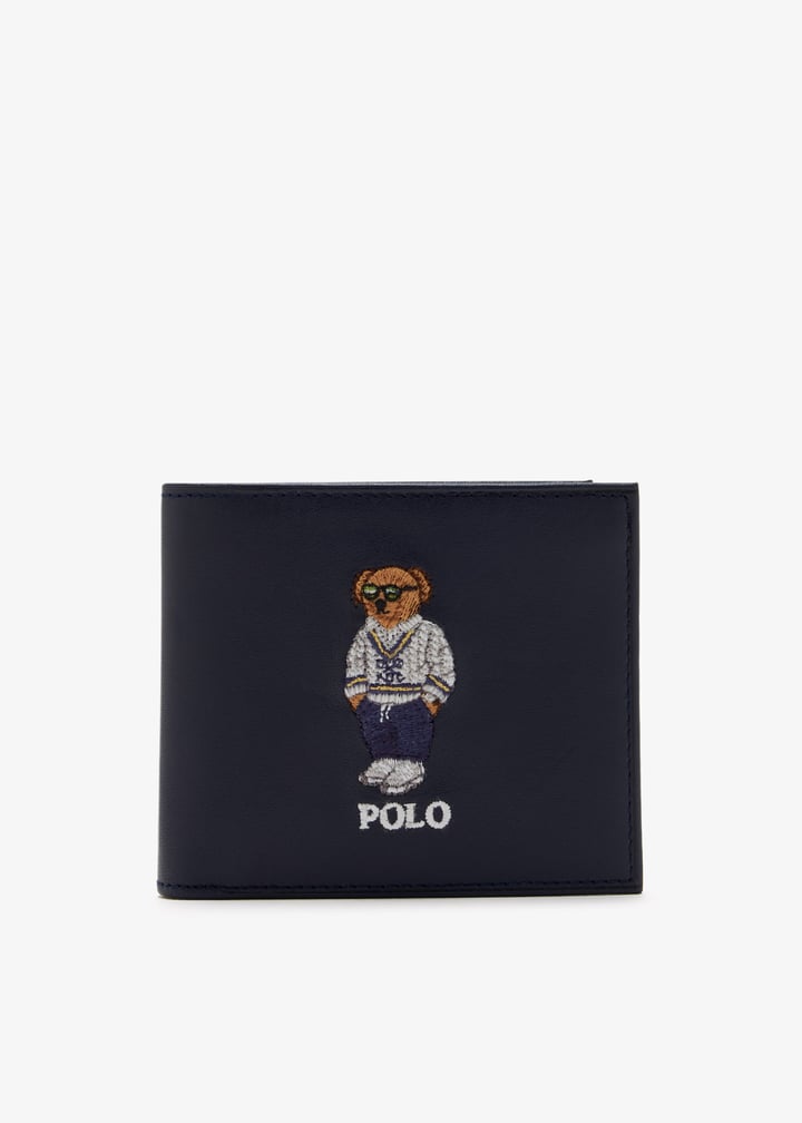 Bear logo billfold wallet