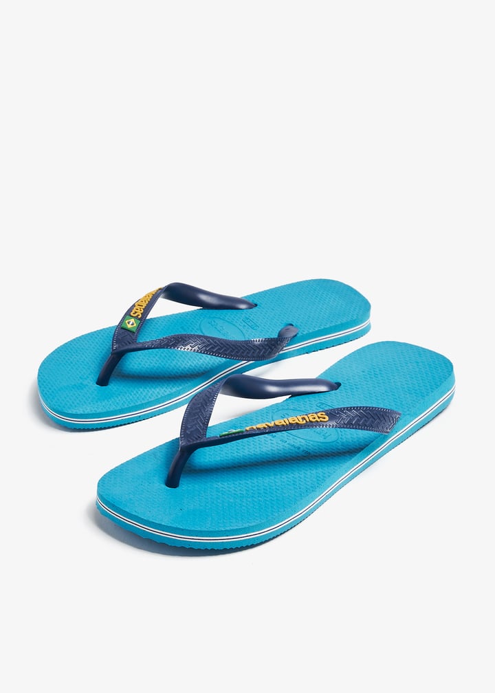 シューズ・サンダルその他 BRASIL Marine Blue Rubber Flip-Flops Amazon.com | Havaianas Women's Brazil Logo Flip Flop Sandal
