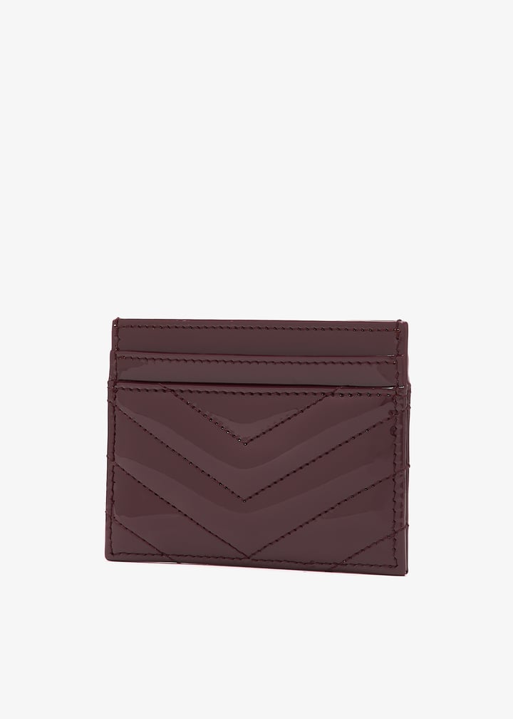 Saint Laurent Credit card case for Women - Burgundy in UAE
