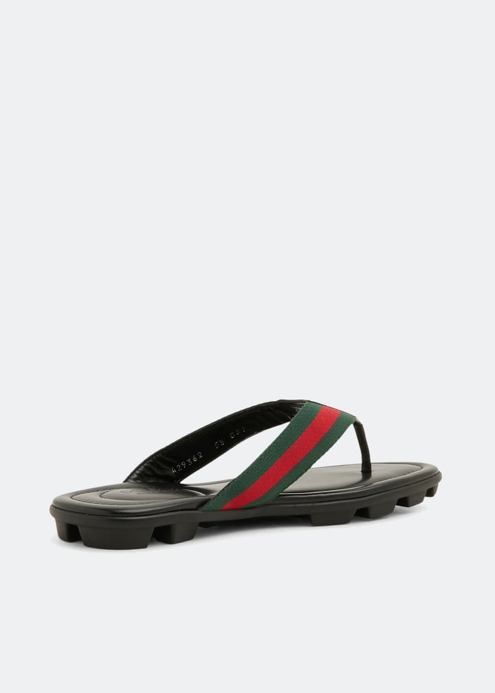 Web and leather thong sandals - Main Image