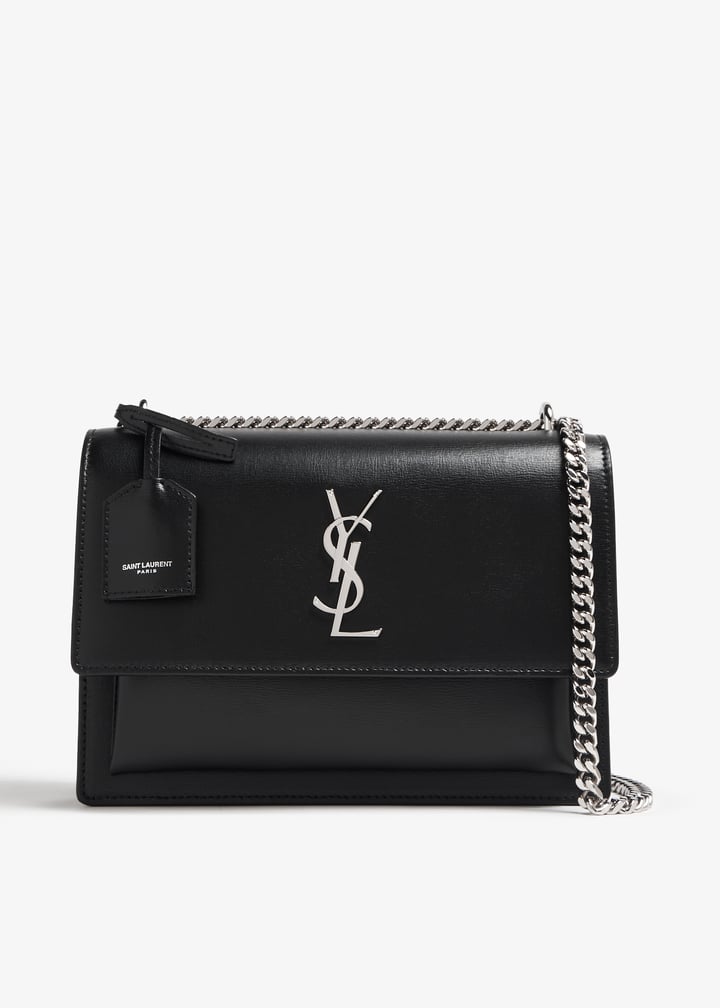 Saint Laurent Sunset medium chain bag for Women - Black in